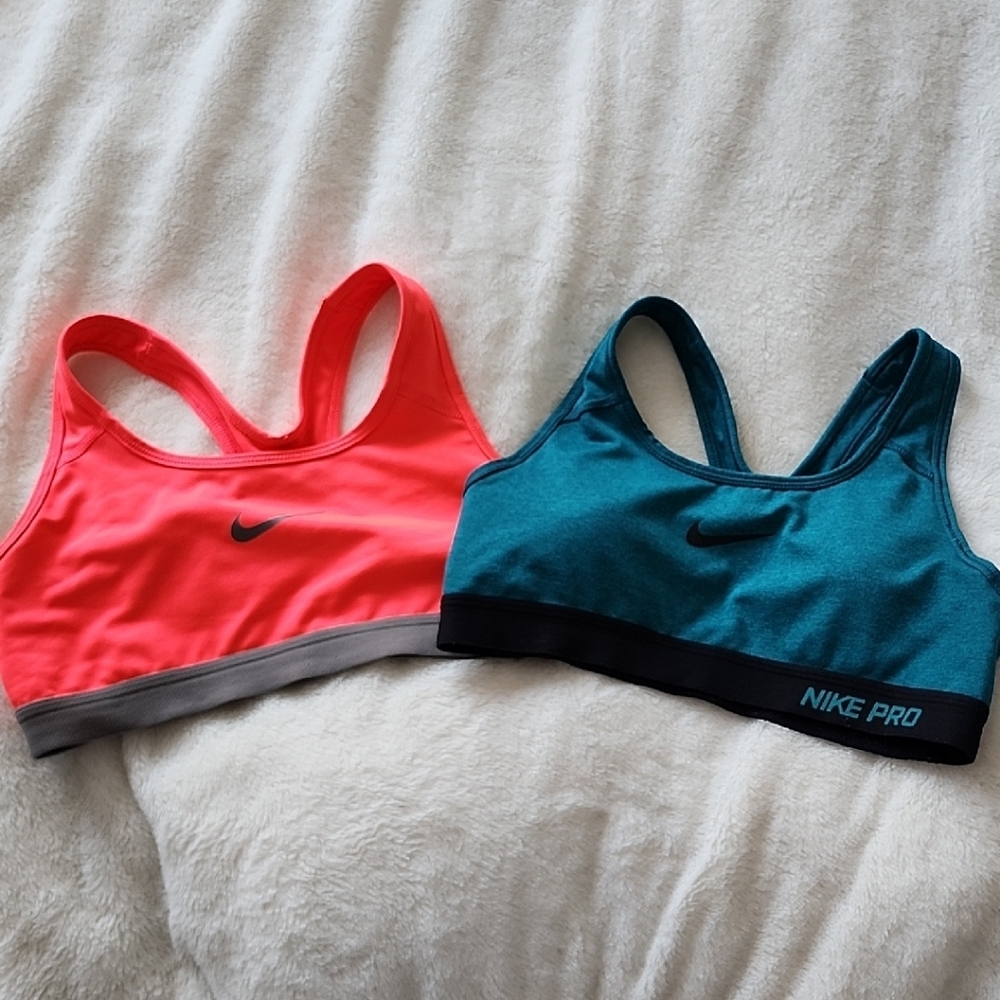 Nike Women's Sports Bra Set - Pink and Teal